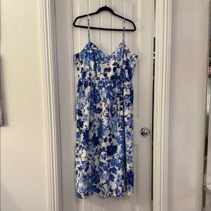Blue and White Floral Dress H&M size XL